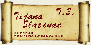 Tijana Slatinac vizit kartica